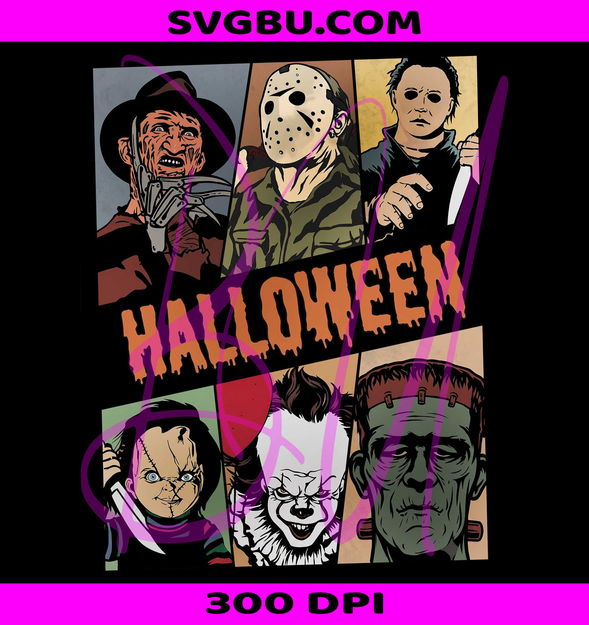 Retro Halloween PNG, Horror Halloween PNG, Scary Movie Spooky Vibes PNG