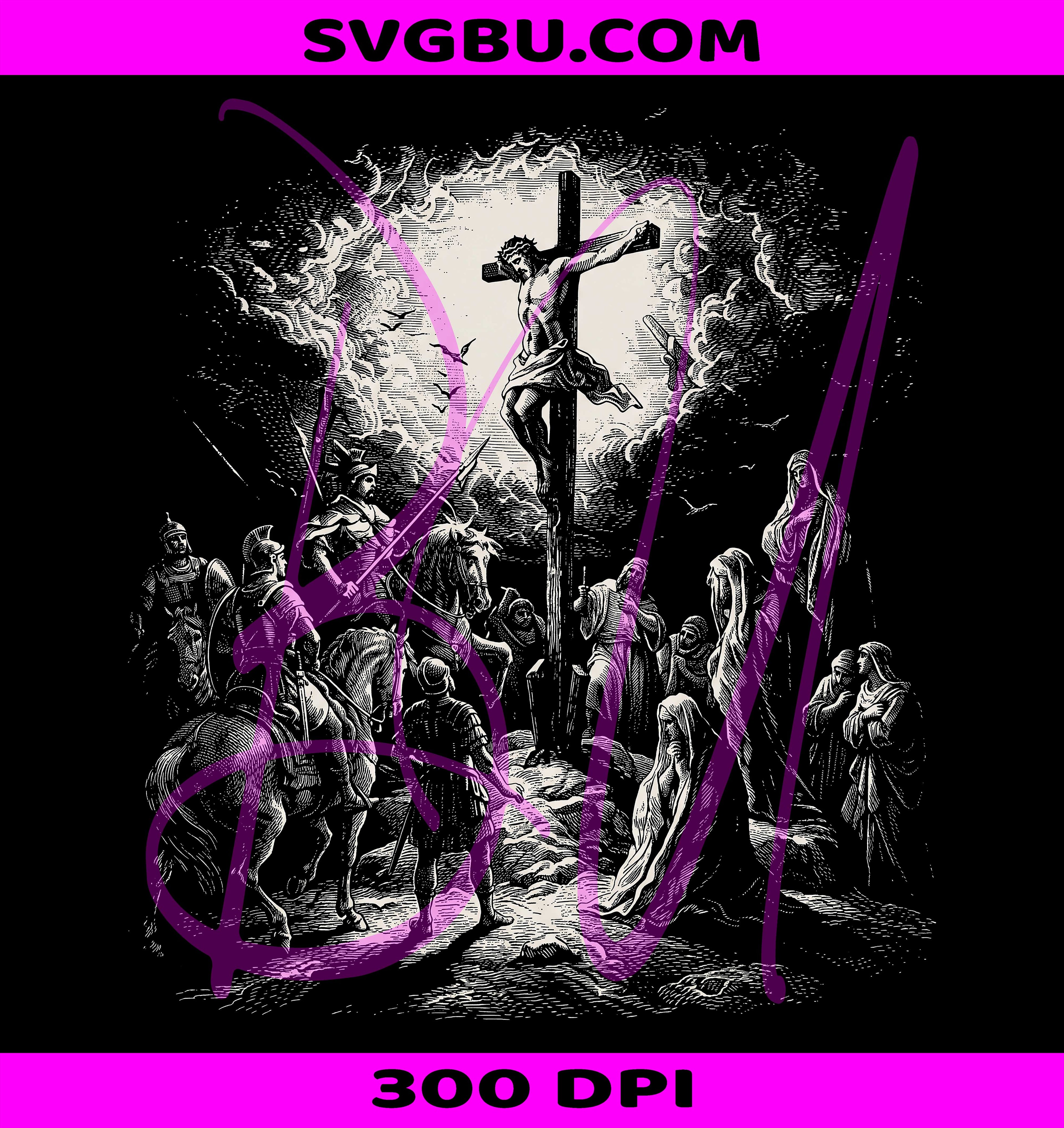 Jesus Crucifixion PNG, Vintage Christian PNG, Spiritual Art PNG