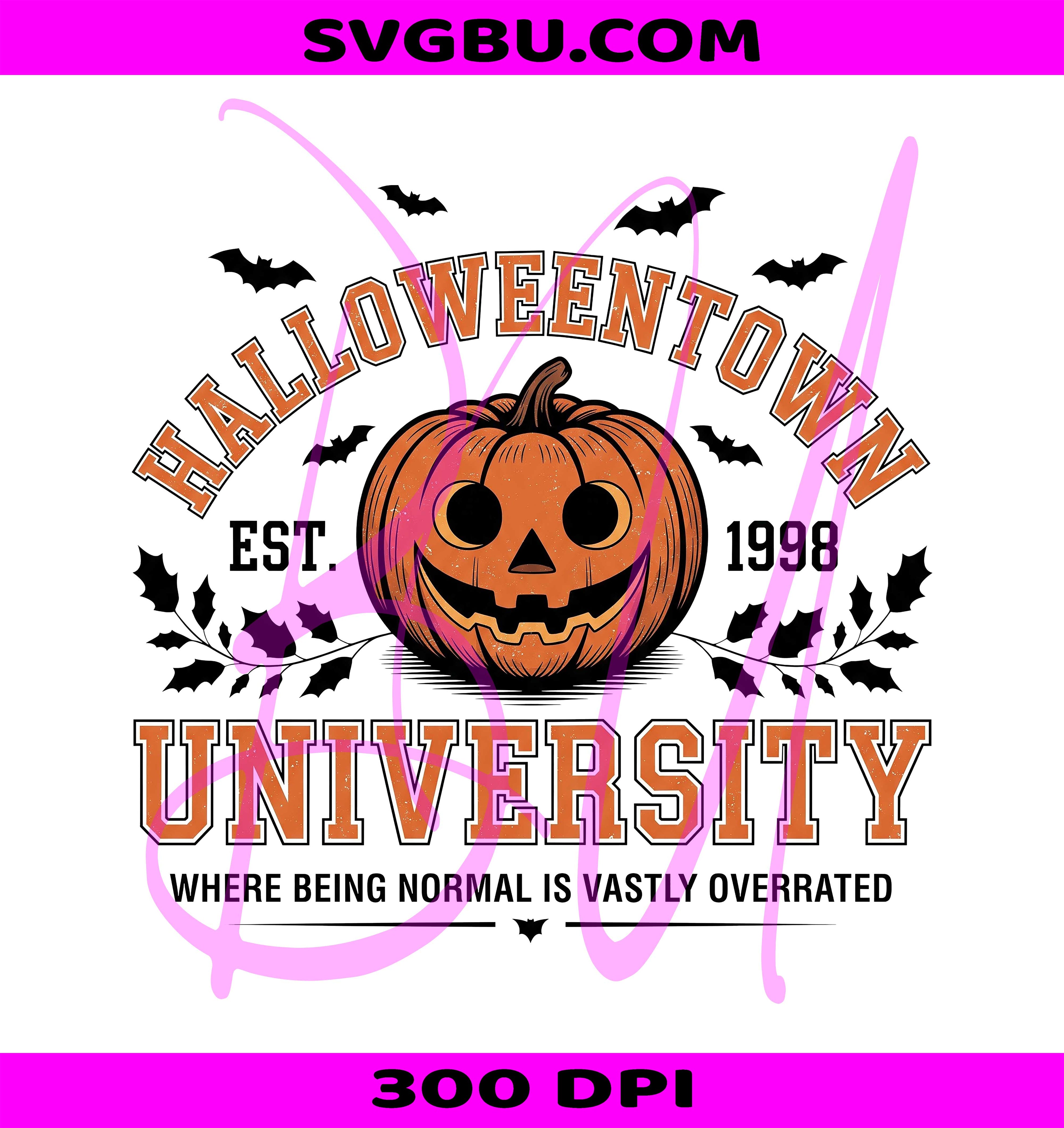 Halloween Town University PNG, Retro Pumpkin PNG, Halloween University PNG