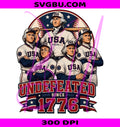 Undefeated Since 1776 PNG, USA Baseball PNG, Founding Fathers PNG