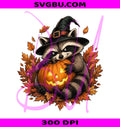 Funny Raccoon Halloween PNG, Cute Spooky Raccoon PNG, Autumn Raccoon PNG
