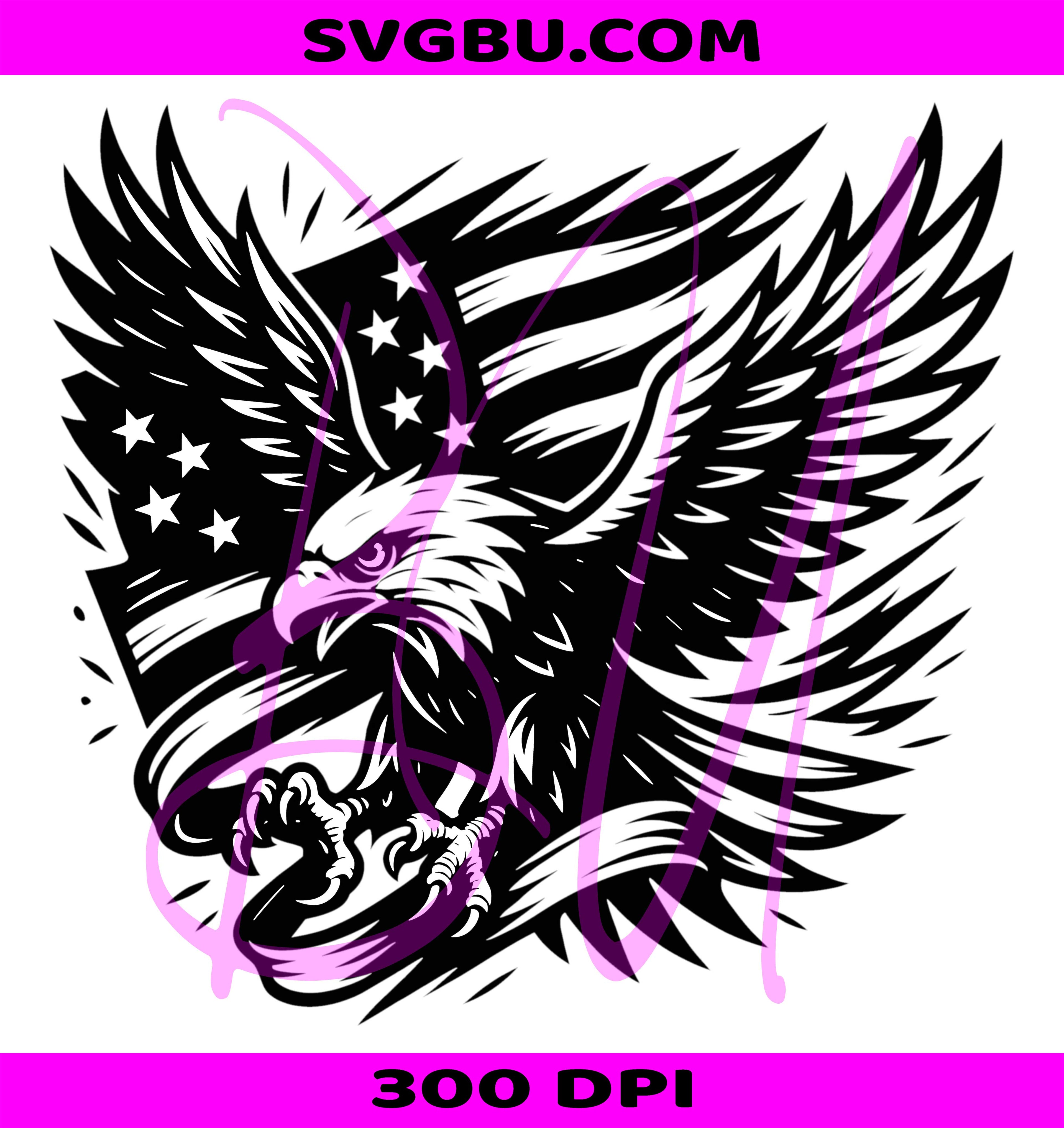 Soaring Eagle Flag PNG, Flying Eagle USA PNG, Patriotic USA Flag PNG