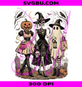 Spooky Girl Squad PNG, Vintage Gothic Friends PNG, Halloween Spooky Friends PNG