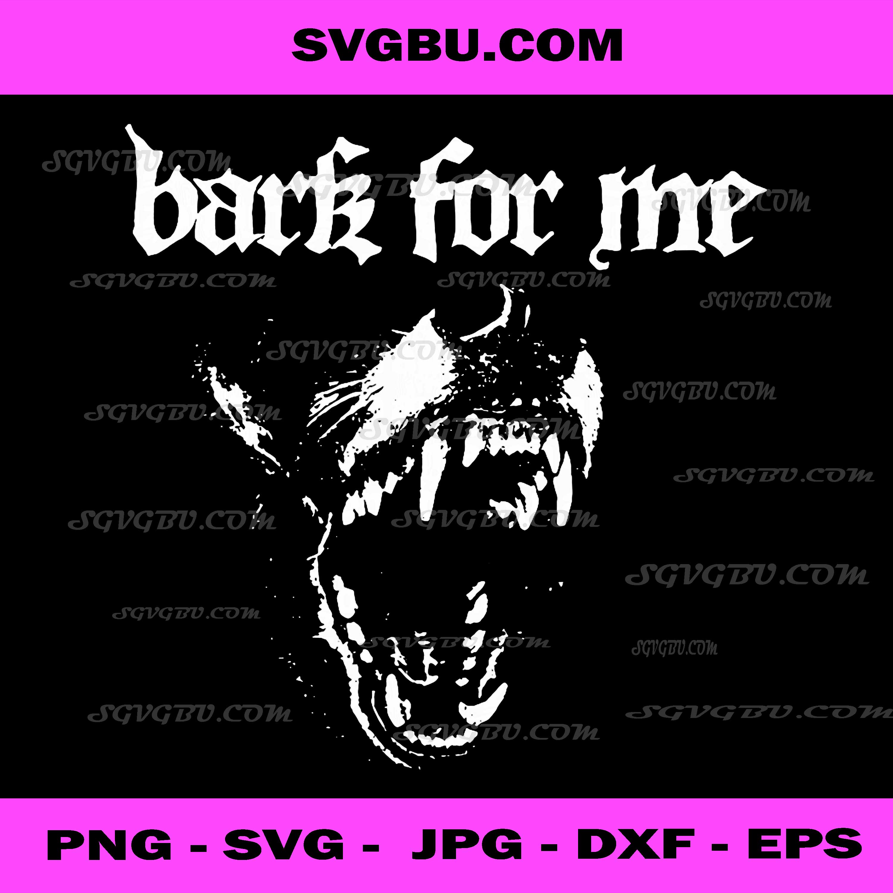 Bark for Me, Fierce Dog Blackletter Aesthetic Trendy PNG