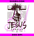 Jesus Forgive PNG, Vintage Faith PNG, Religious Cross PNG