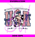 USA 250th Anniversary PNG, Patriotic Mouse Uncle Sam PNG