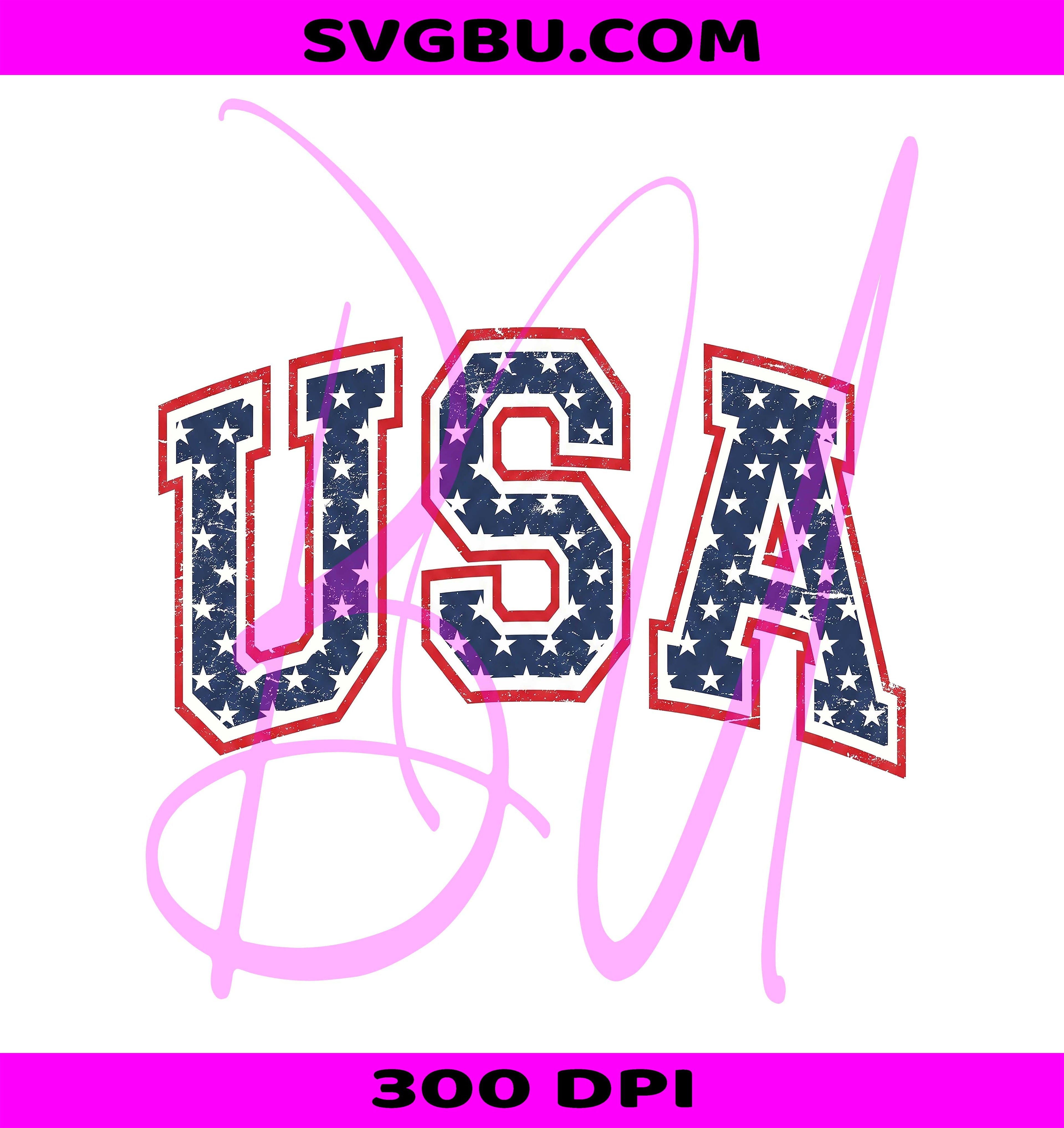 Retro USA Flag PNG, Patriotic Varsity PNG, American Flag Sublimation PNG