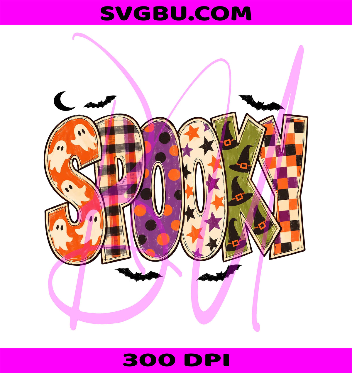Preppy Spooky Halloween PNG, Witch Hat PNG, Colorful Spooky Season PNG