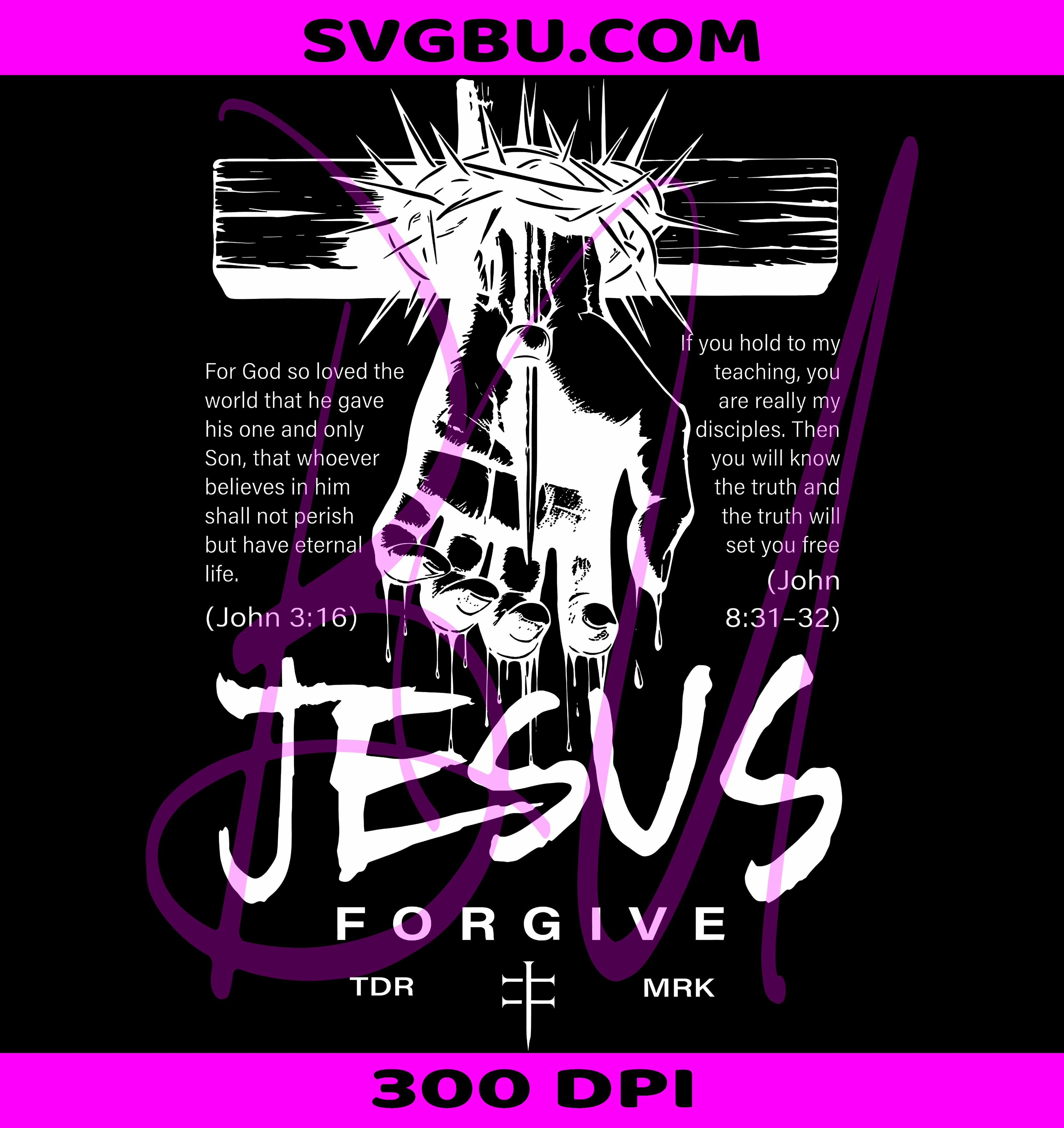 Jesus Forgive PNG, Vintage Faith PNG, Religious Cross PNG
