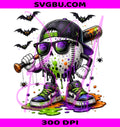 Halloween Drip Baseball PNG, Spooky Player PNG, Horror Baseball PNG