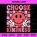 Cute Be Kind Choose Kindness PNG, Retro Groovy Inspirational PNG