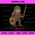 Twas The Tism M'lord PNG, Knight Frog Meme PNG, Medieval Armor Frog PNG