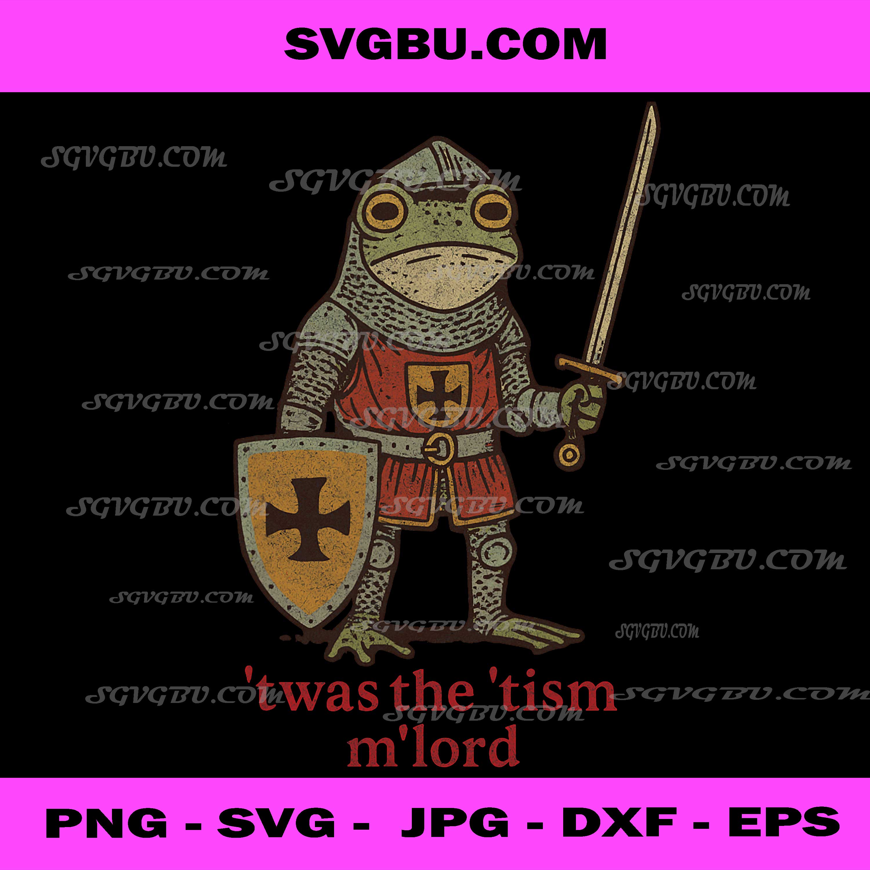 Twas The Tism M'lord PNG, Knight Frog Meme PNG, Medieval Armor Frog PNG