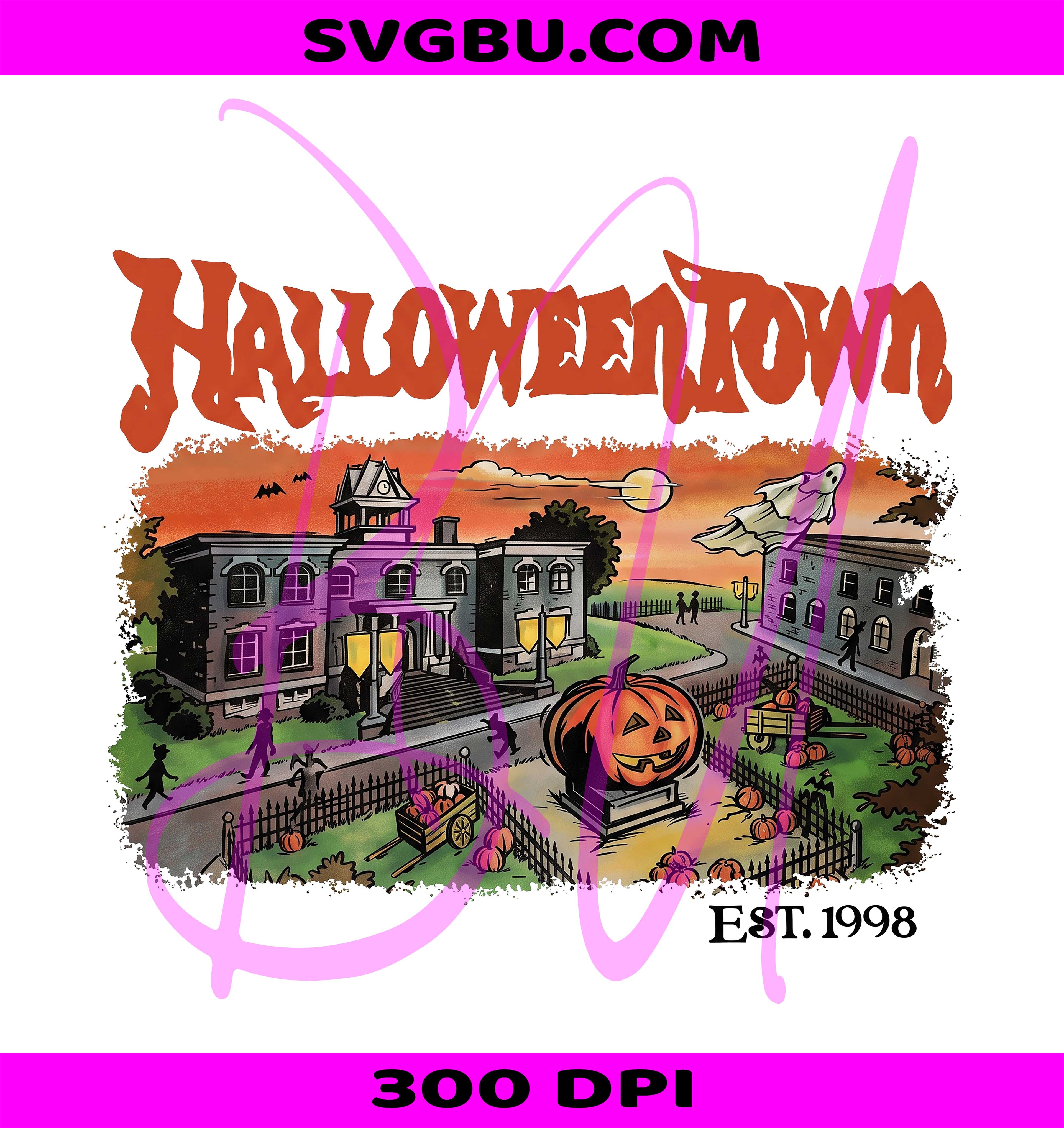 Halloweentown Est 1998 PNG, Halloweentown University PNG, Retro Halloweentown PNG