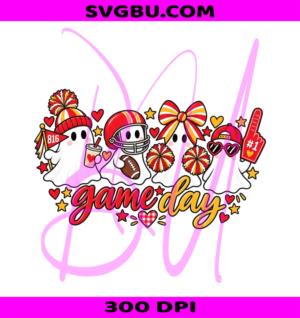 Kansas City Football PNG, Spooky Football PNG, Game Day Ghost PNG