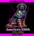 Golden Retriever USA PNG, Americas 250th PNG, Patriotic Dog PNG