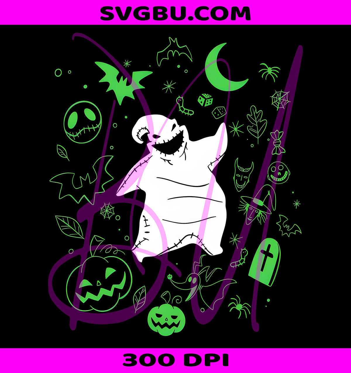 Retro Oogie Boogie PNG, Nightmare Christmas PNG, Retro Halloween PNG