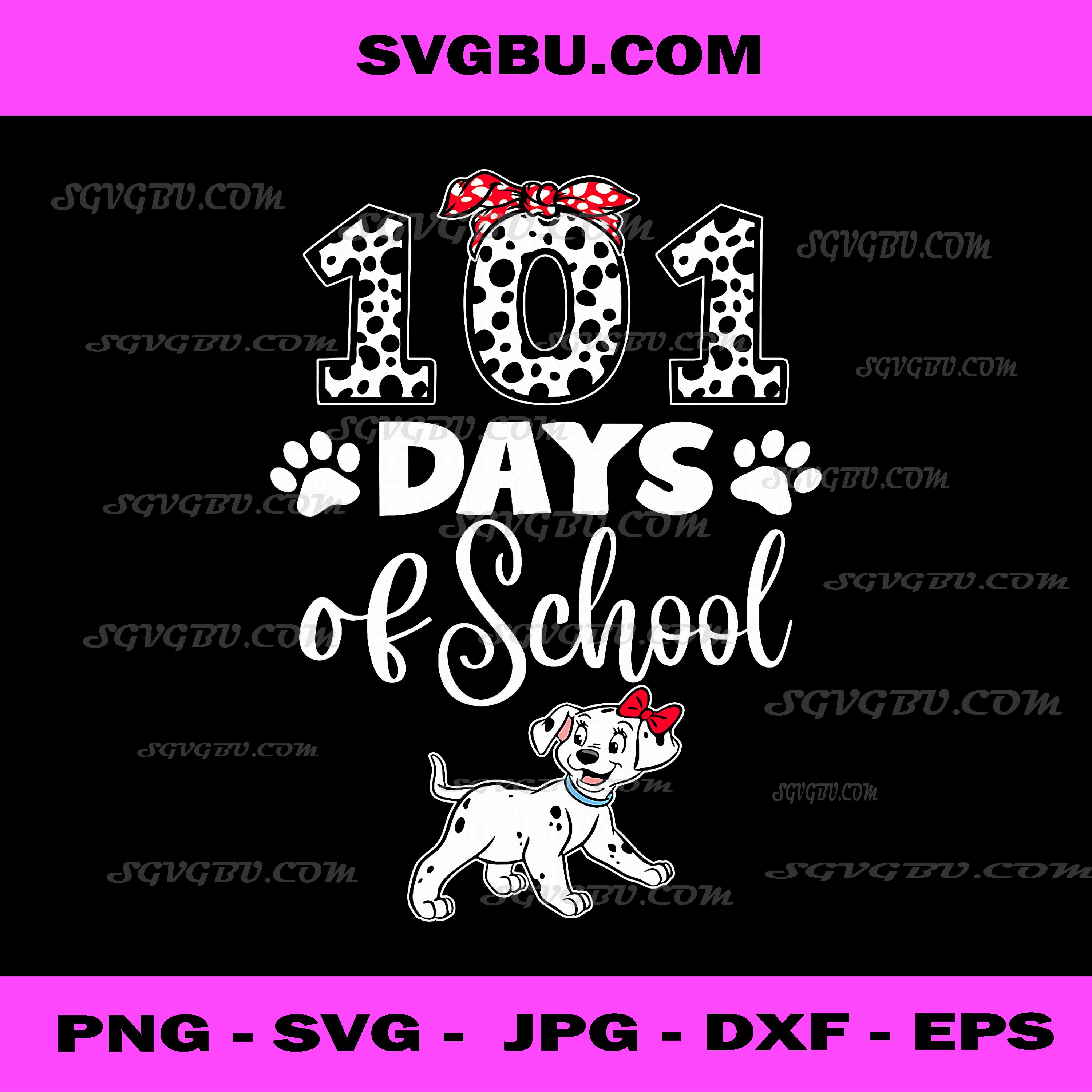 101 Days Of School Dog PNG, Dalmatian Puppy PNG, Student Holiday PNG