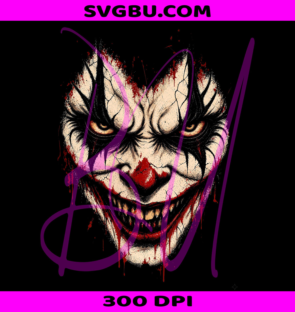 Scary Clown PNG, Creepy Evil Face PNG, Horror Movie PNG