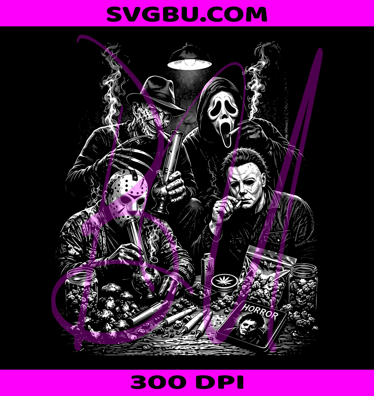 Slasher Teambuilding Crew PNG, Horror Movie PNG, Halloween Slasher PNG