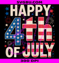 Happy 4th Of July PNG, Patriotic 4th Of July PNG, USA Flag PNG