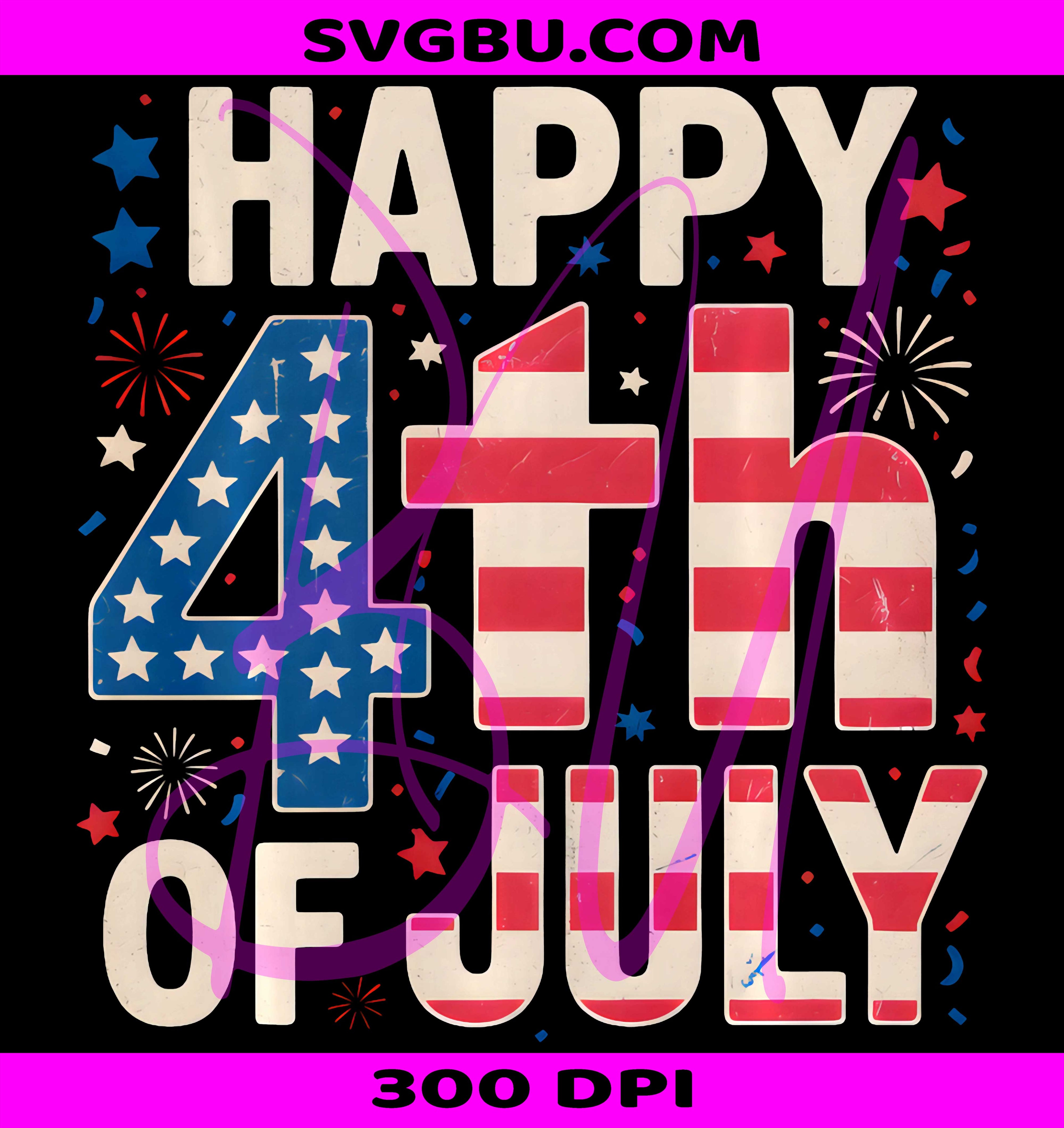 Happy 4th Of July PNG, Patriotic 4th Of July PNG, USA Flag PNG