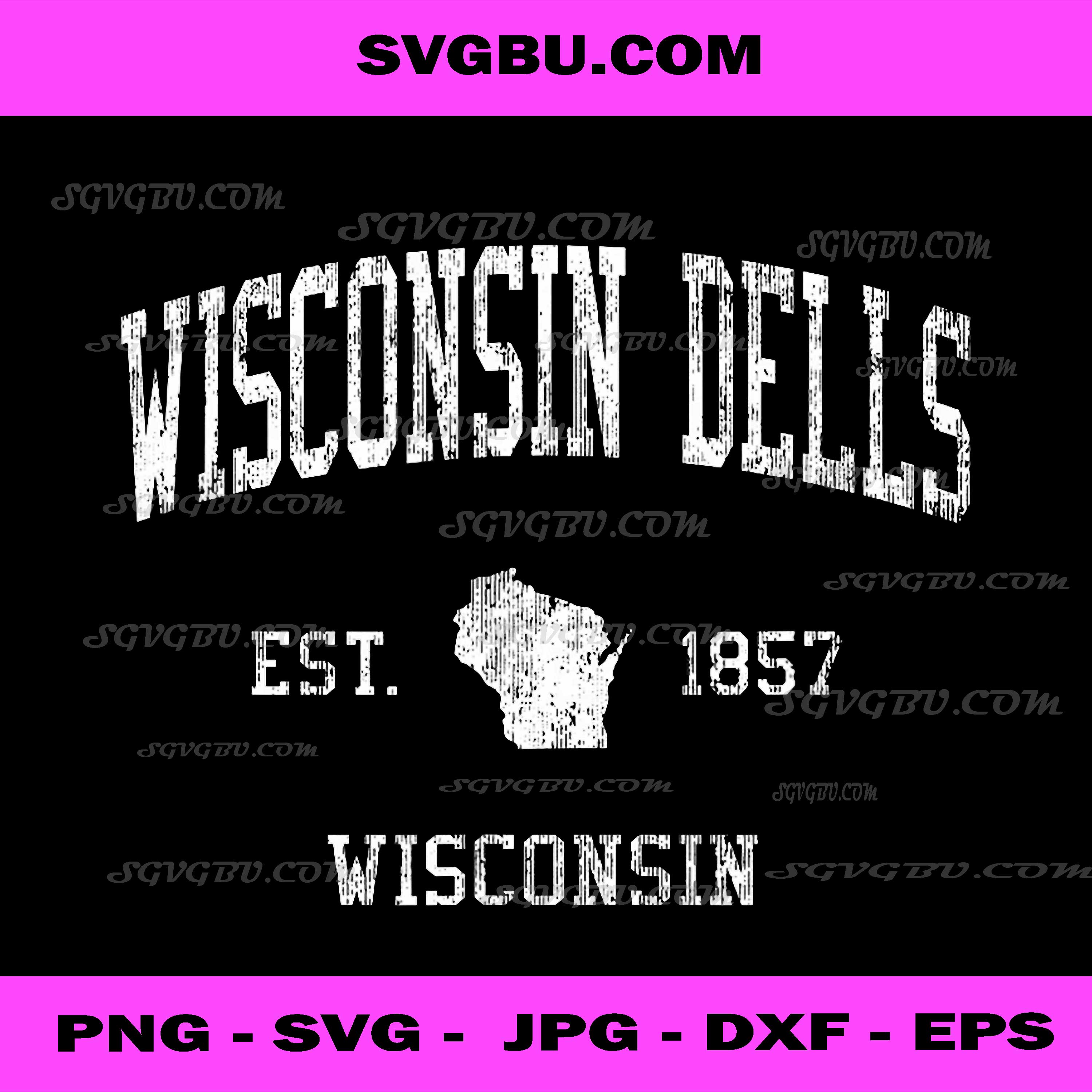 Wisconsin Dells WI J01 Vintage Athletic Sports Design PNG