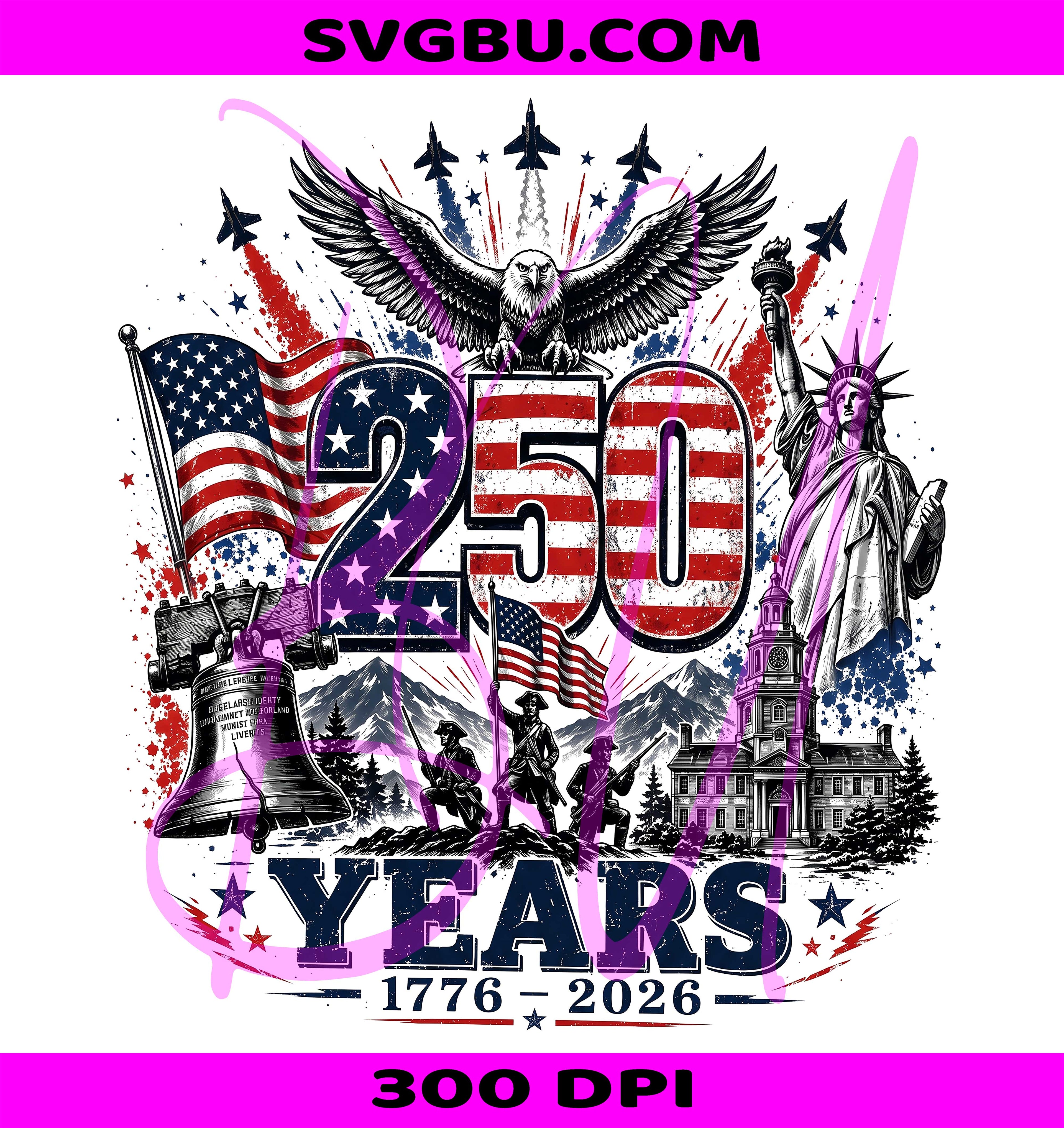 America 250 Years 1776 2026 PNG, USA 250th Anniversary PNG, USA 250 Years PNG