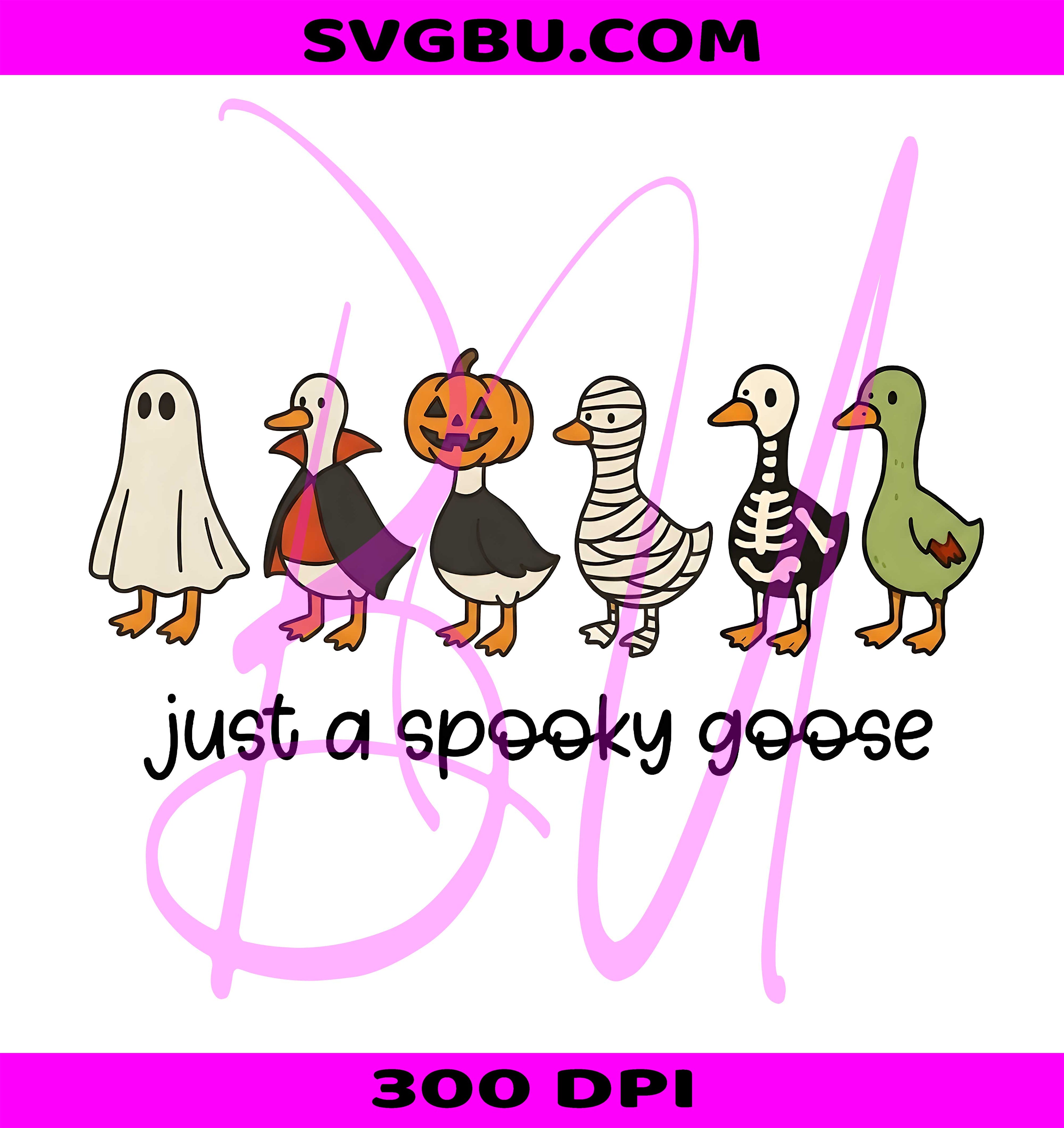 Spooky Goose PNG, Retro Halloween Goose PNG, Skeleton Goose PNG