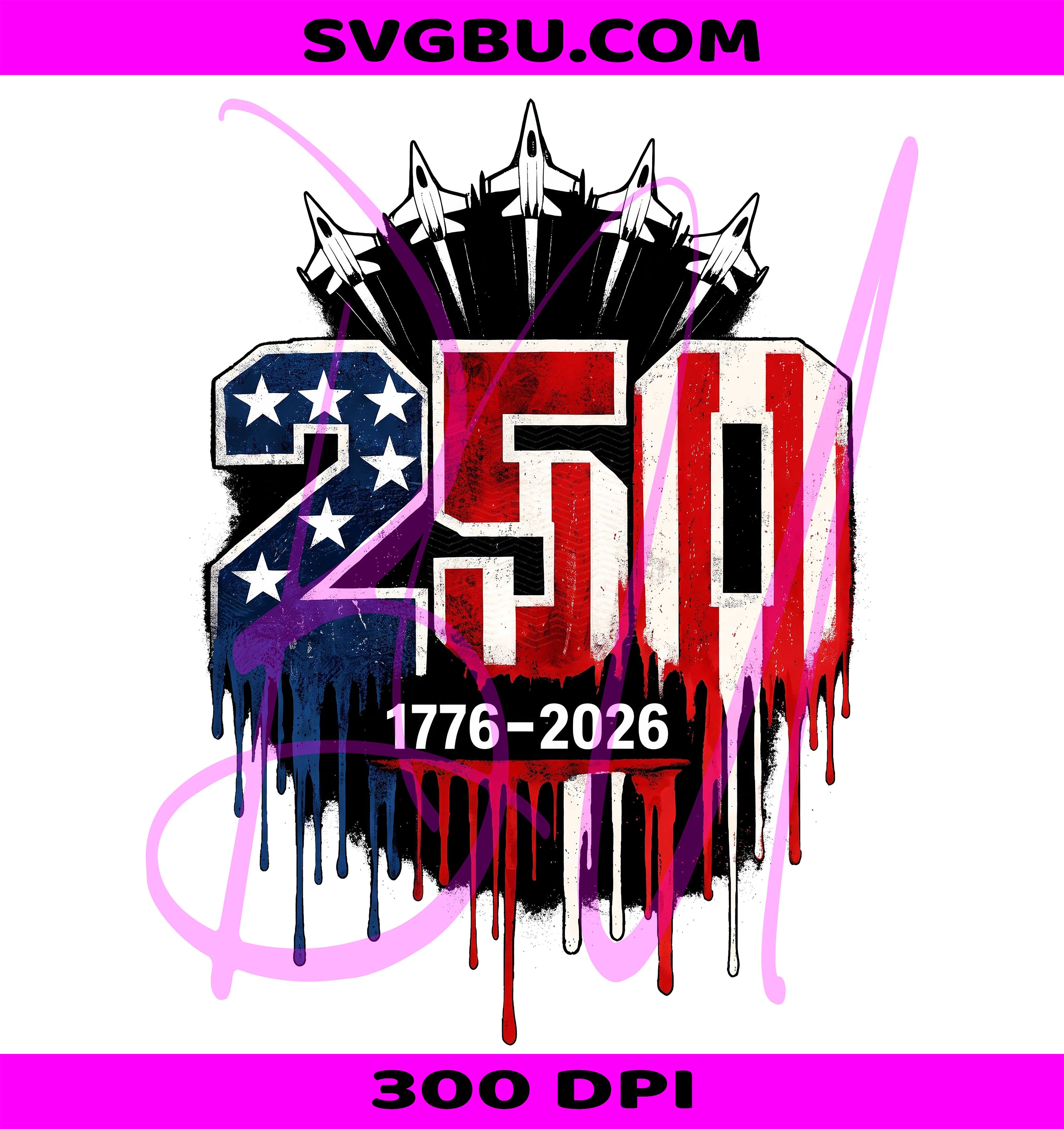 USA 250th Anniversary PNG, 1776 2026 Fighter PNG, American Flag 250 PNG