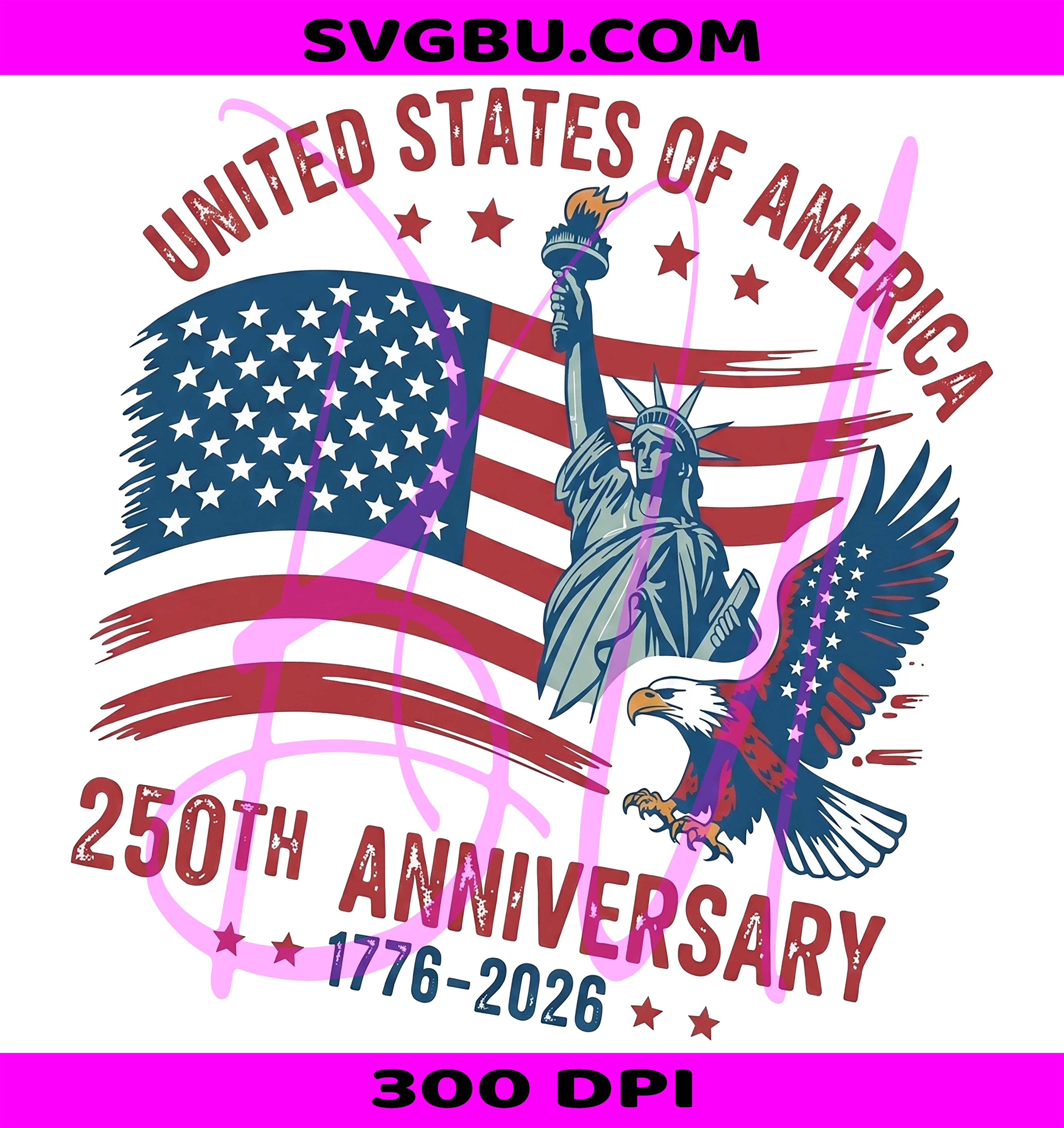 USA 250 Years Anniversary PNG,Retro American Flag PNG,1776 2026 Patriotic Celebration PNG