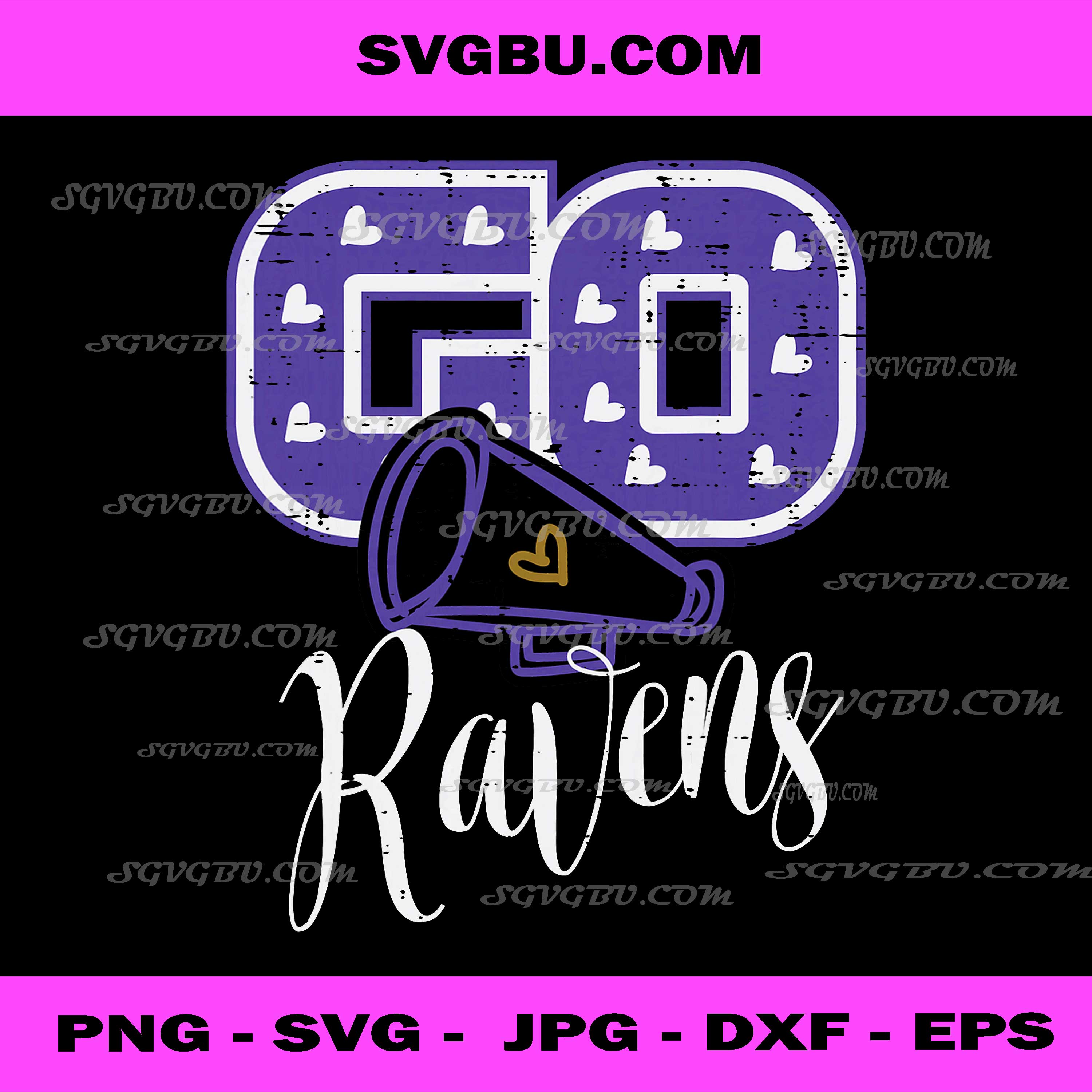 Go Raven Team Spirit PNG Design for Fans Youth and Supporters