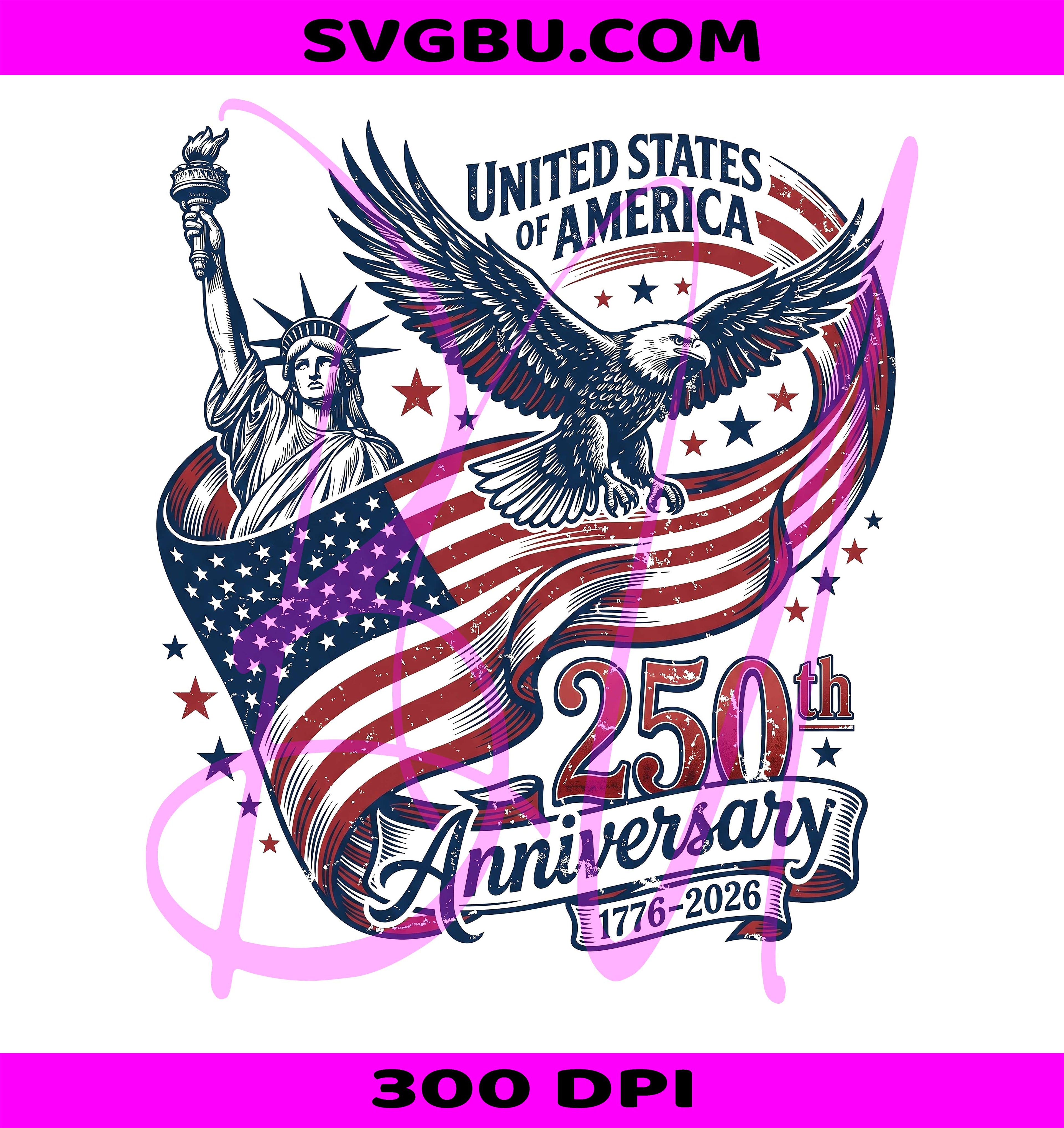 USA 250 Years Anniversary PNG,Retro American Patriotic PNG,America 250 Celebration PNG