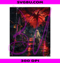 Spooky Day PNG, Retro 80s Horror PNG, Upside Down Spooky Season PNG