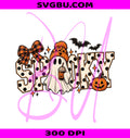 Retro Spooky White Dots PNG, Preppy Halloween Ghost PNG, Distressed Ghost PNG