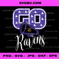 Go Ravens Cheer PNG, Purple Football Mascot PNG, Game Day Spirit PNG