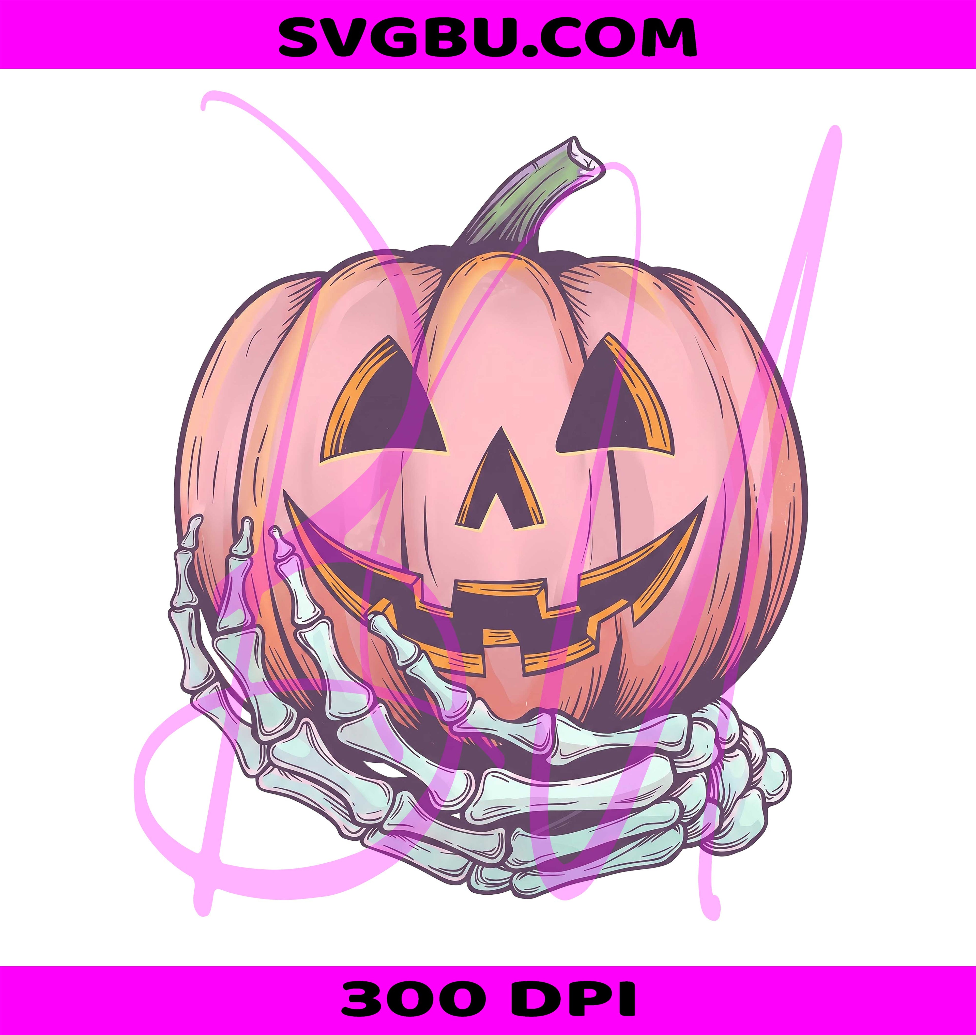 Skeleton Hands Pumpkin PNG, Funny Halloween PNG, Pumpkin Sublimation PNG
