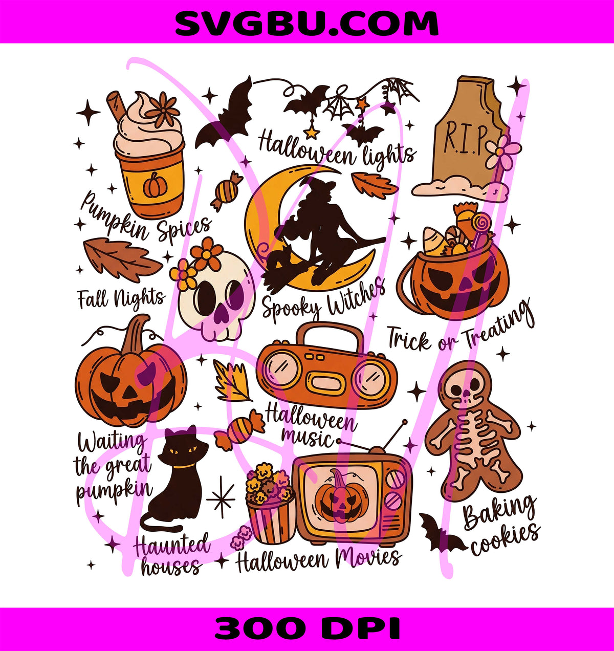 Comfort Colors Halloween PNG, Spooky Season Fall PNG, Fall Tee Graphic PNG