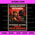 Detained Protest Poster PNG, Civil Rights Art PNG, Political Statement PNG
