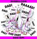 Tired Goose Dad Surrounded By Ducklings PNG, Funny Dad Life Design PNG