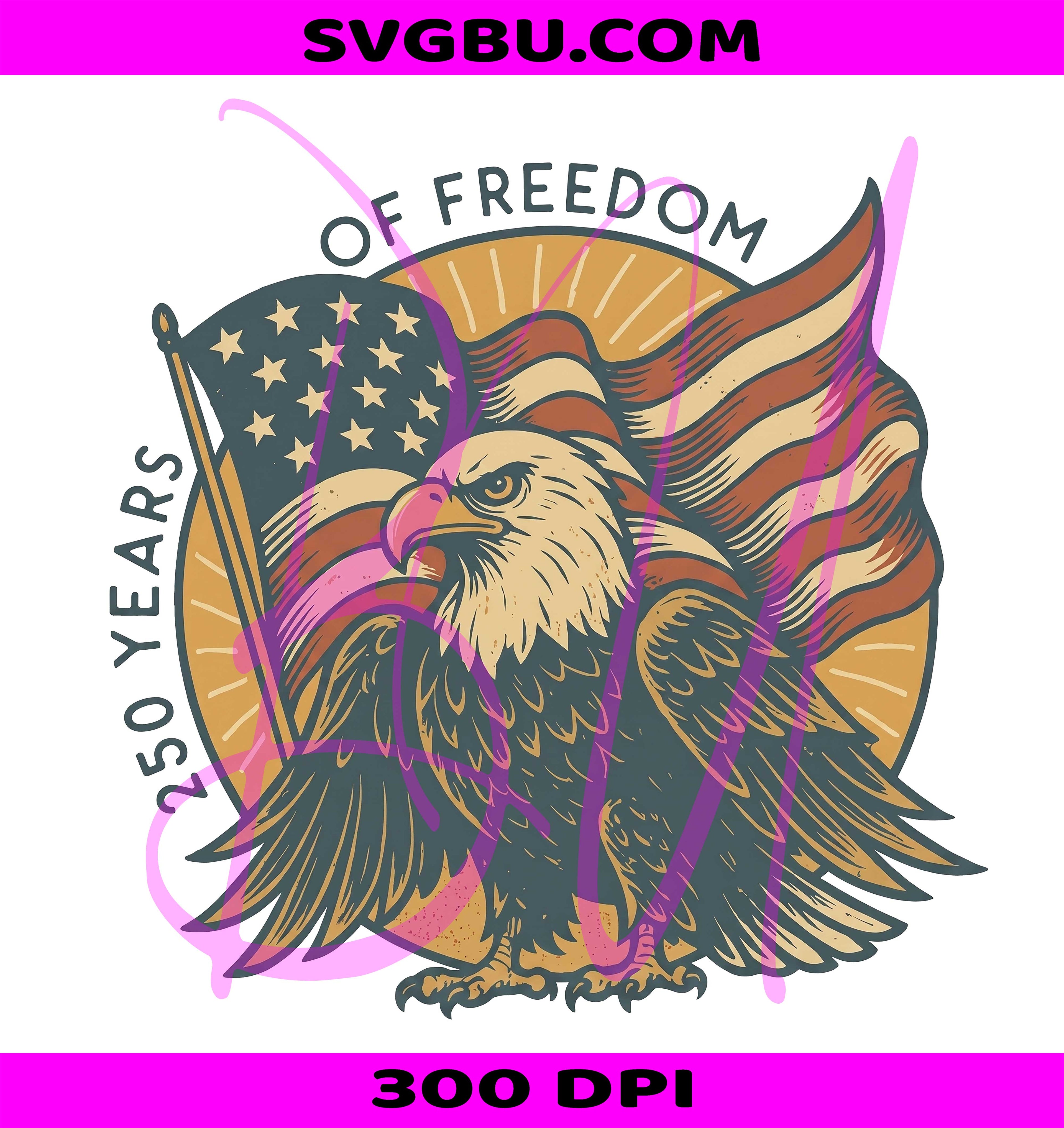 250 Years Freedom PNG, Bald Eagle USA PNG, Retro America 250 PNG