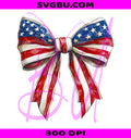 American Flag Bow PNG, Patriotic Bow PNG, USA Flag Bow PNG