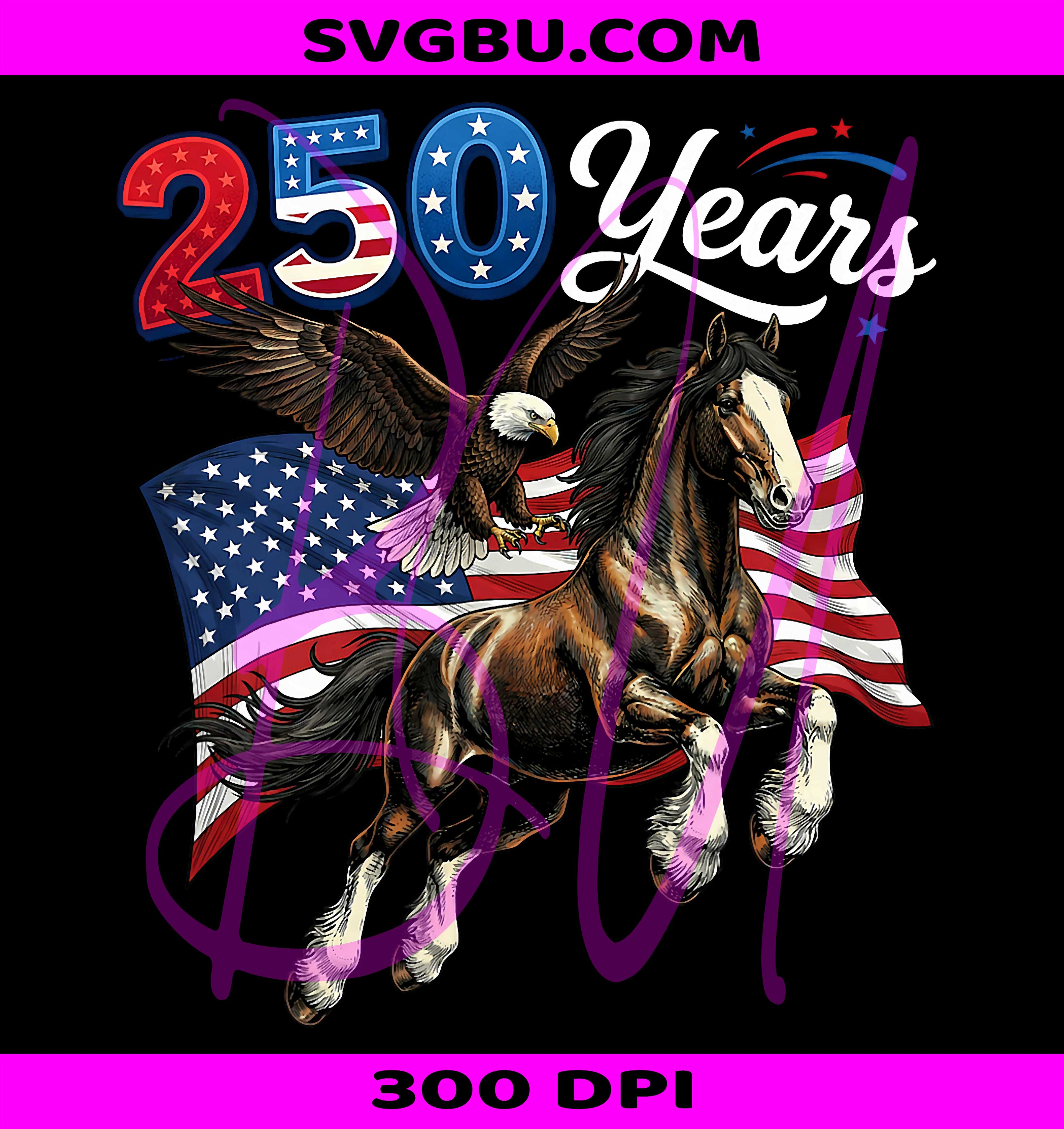 USA 250 Horse Eagle PNG, USA Flag Eagle PNG, 250th 4th Of July PNG