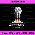 Artemis II Moon Mission Patch PNG, NASA 2026 Space Crew Design