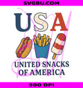 United Snacks Of America PNG, USA Fast Food PNG, Patriotic Popsicle PNG