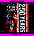 Retro Patriotic Crawfish Freedom 250 Years PNG, America 1776 2026 PNG