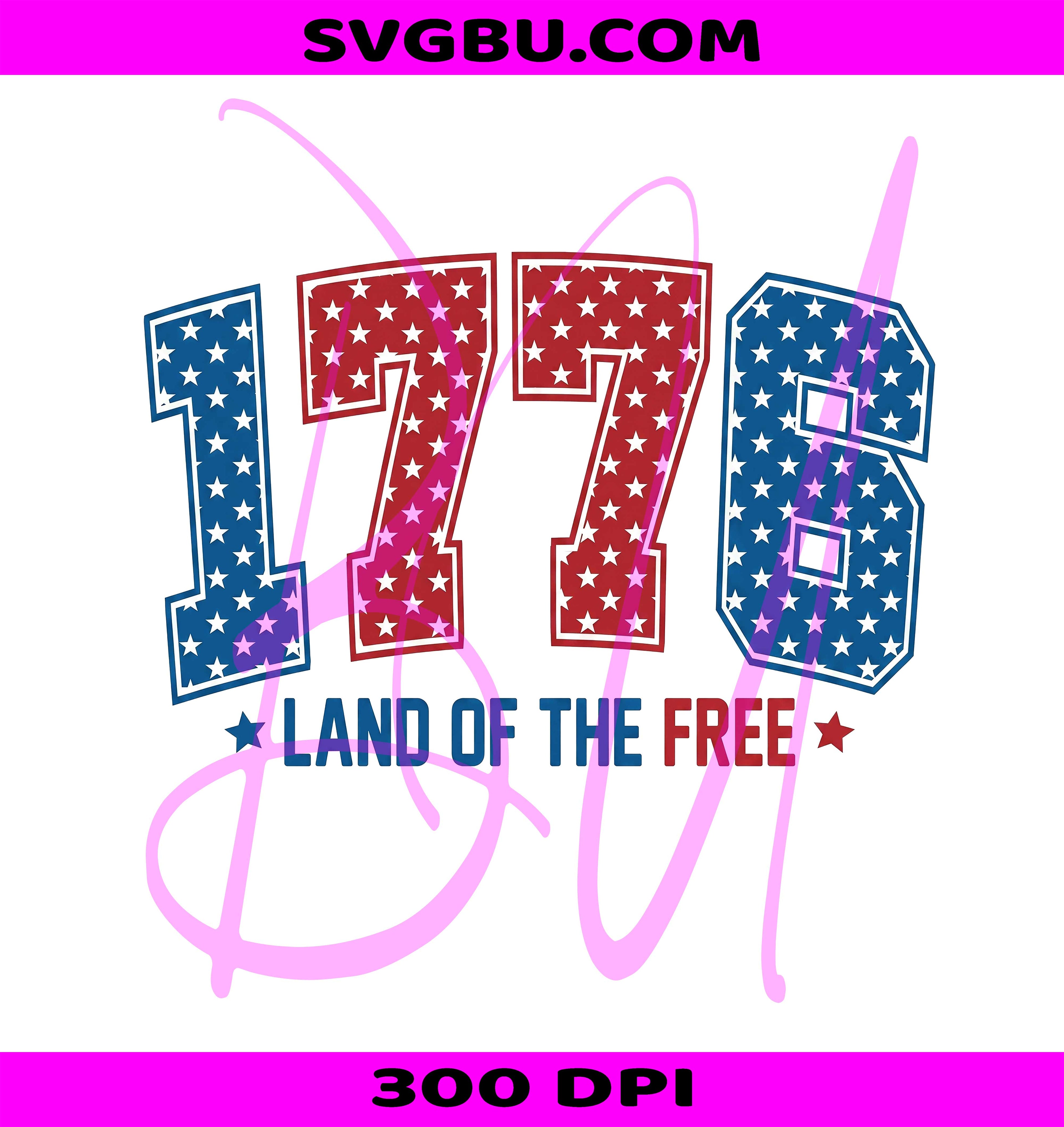 1776 Land Of The Free PNG,1776 America PNG,Independence Day PNG