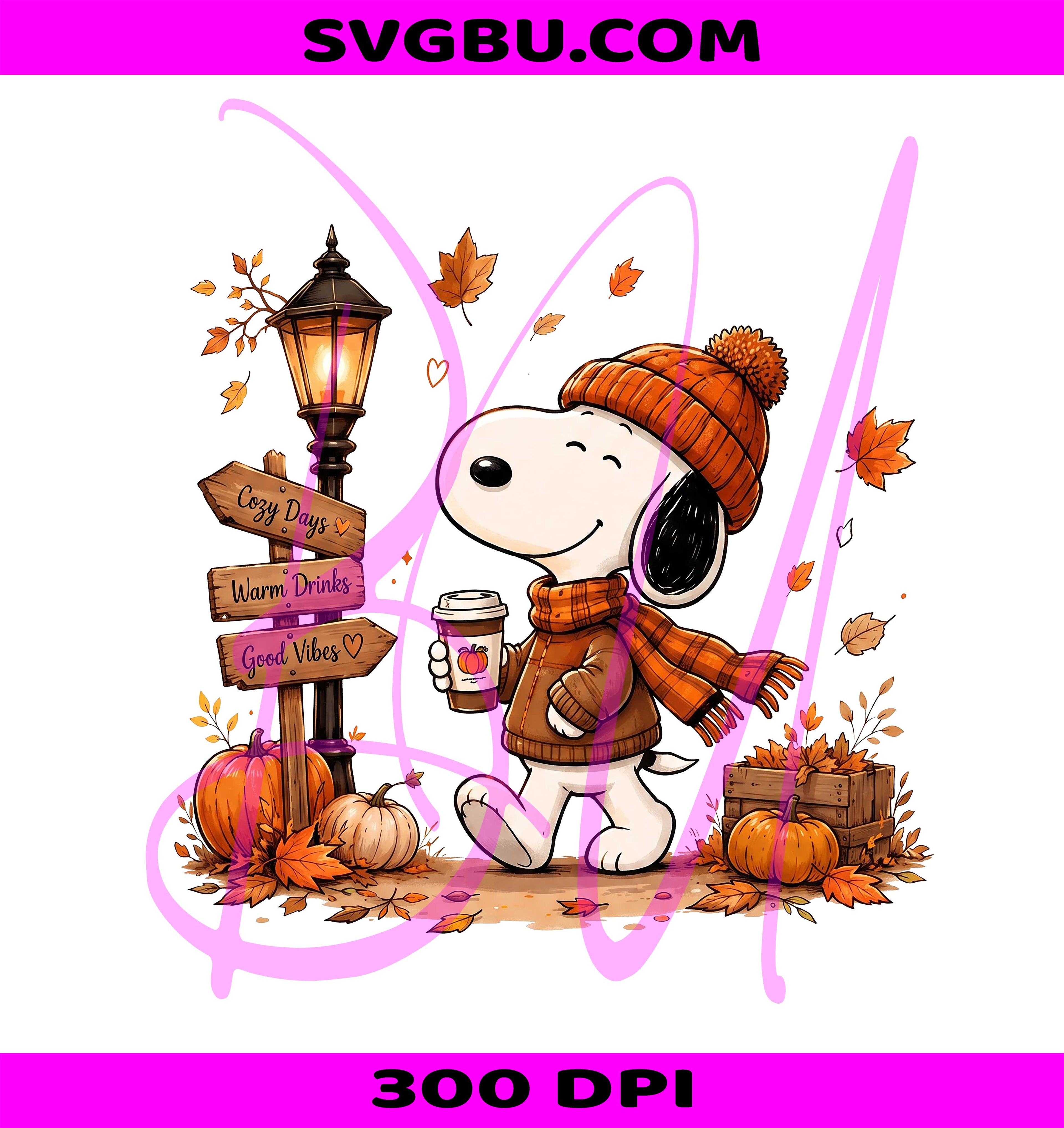 Cozy Beagle PNG, Watercolor Fall Dog PNG, Autumn Coffee PNG