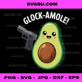 Glockamole PNG, Funny Gun Pun PNG