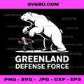 Greenland Defense Force PNG, Funny Bear Art PNG, Polar Bear Meme PNG